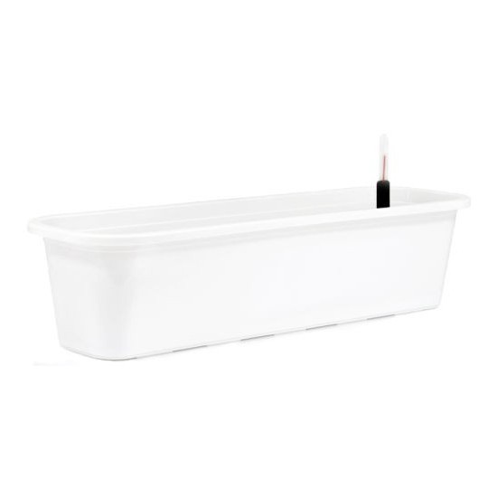 Blumenkasten mit Wasserspeicher und Untersetzer