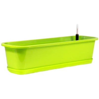 Blumenkasten mit Wasserspeicher und Untersetzer