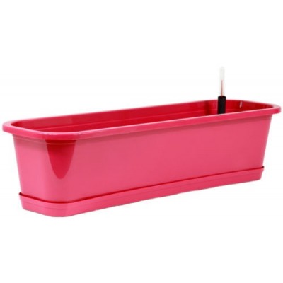 Blumenkasten mit Wasserspeicher und Untersetzer