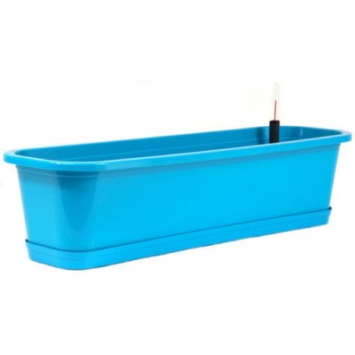 Blumenkasten mit Wasserspeicher und Untersetzer