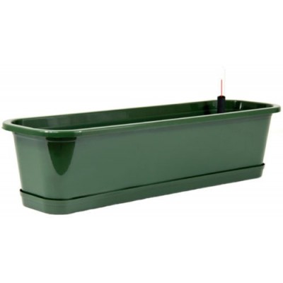 Blumenkasten mit Wasserspeicher und Untersetzer