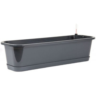 Blumenkasten mit Wasserspeicher und Untersetzer