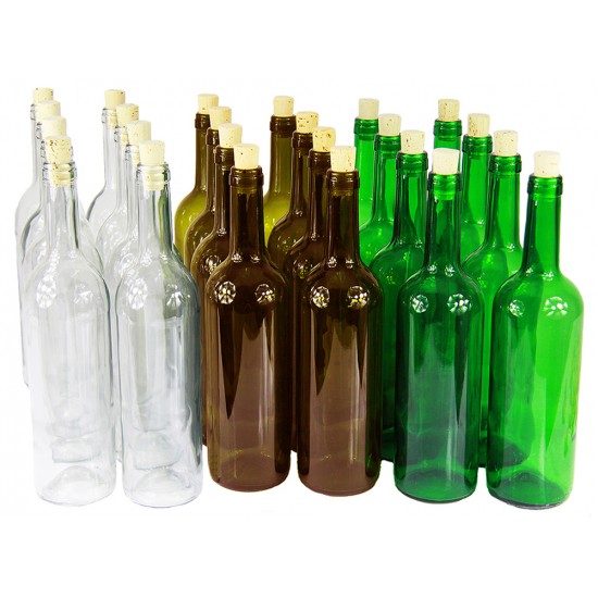 Weinflasche 750 ml ohne/mit...