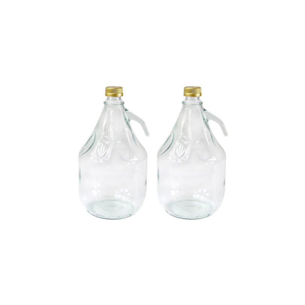 2 Stück 3 L Gärballon Weinballon Glasflasche Glasballon mit Schraubverschluß