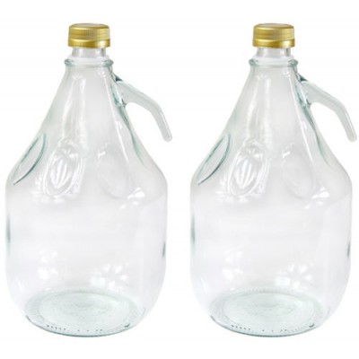 2 Stück 3 L Gärballon Weinballon Glasflasche Glasballon mit Schraubverschluß