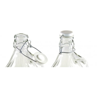 2 Stück 5L Weinballon Glasballon gut schließbarer Bügelverschluss Glasflasche