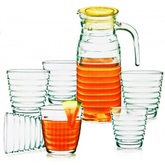 Saftkrug mit 6 Gläsern...