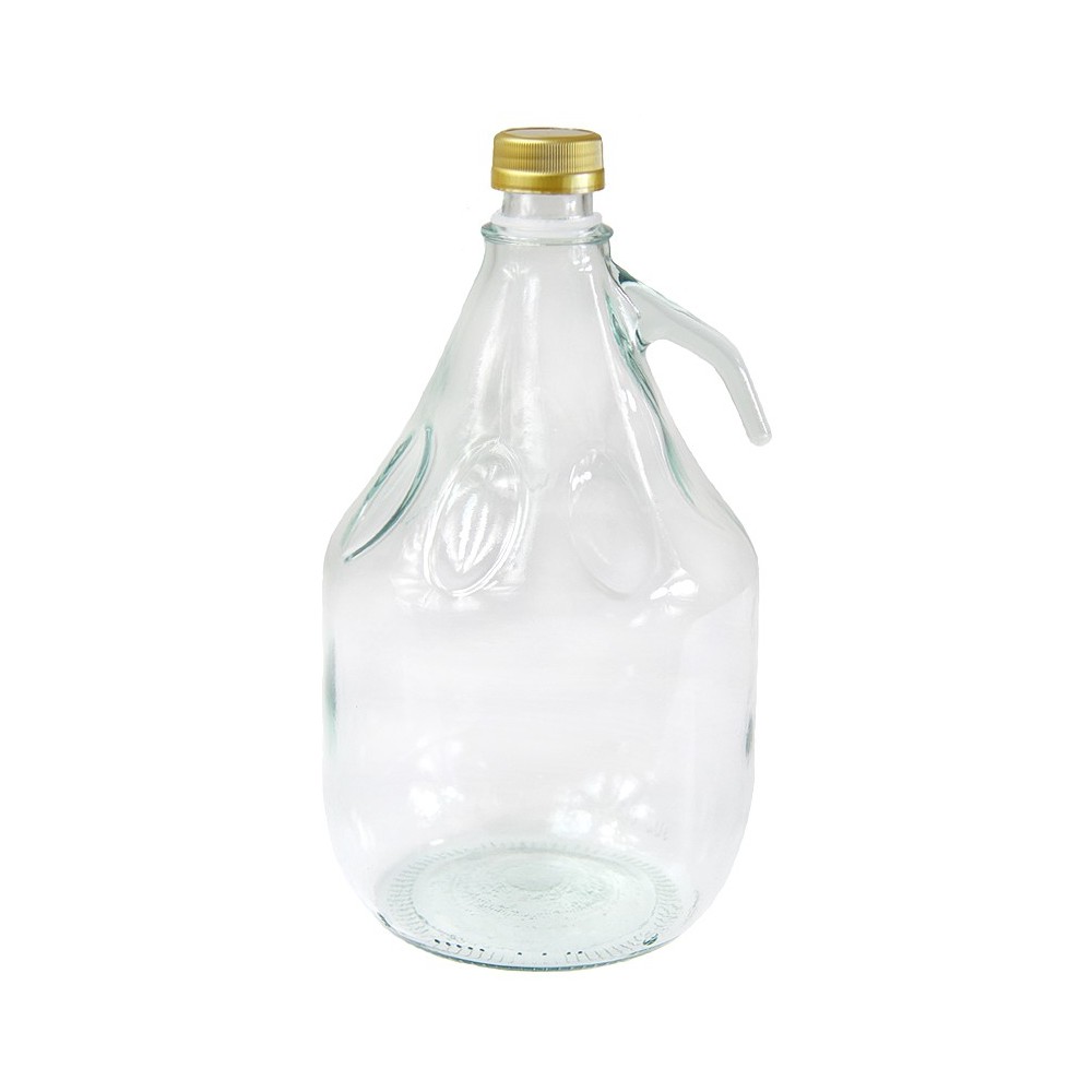 3 L Glasflasche Glasballon Weinballon Gärballon mit Schraubverschluß