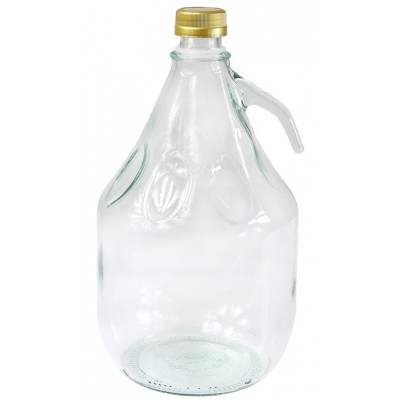 3 L Glasflasche Glasballon Weinballon Gärballon mit Schraubverschluß