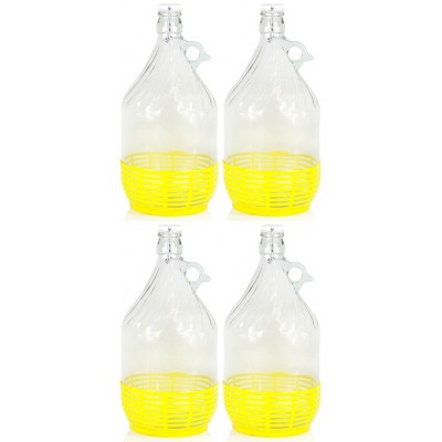 4 Stück 5L Weinballon Glasballon gut schließbarer Bügelverschluss Glasflasche