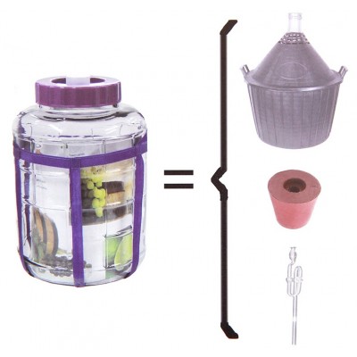 26 L Universelles Glas Weinballon mit Gärsystem Glasballon Einmachtopf